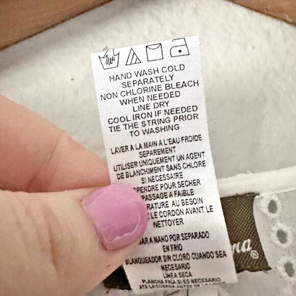 Tommy Bahama White Eyelet Lace Tie Waist Swim Coverup women’s size large/XL - Picture 7 of 12